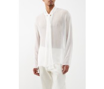 Sophie Scarf-collar Silk-crepe Shirt