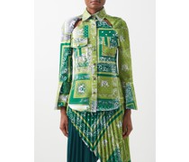 Sisterhood Bandana-print Crepe Blouse