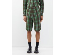 Deck Check-linen Shorts