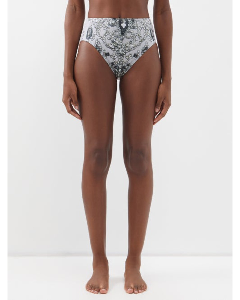 Norma Kamali Damen High-rise Crystal-print Bikini Briefs