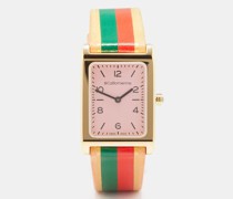 Daybreak Spinel, Leather & Gold-plated Watch