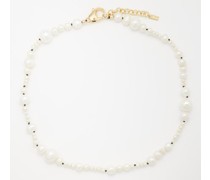 Micah Freshwater Pearl & 14kt Gold-plated Necklace