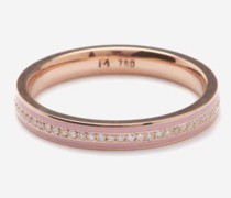 Bague en or 18 carats, émail et diamants Thread
