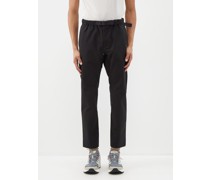 Belted Slim-leg Tapered Trousers