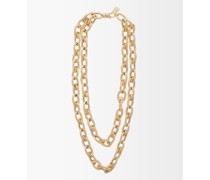 Double Layer 14kt-gold Chain Necklace