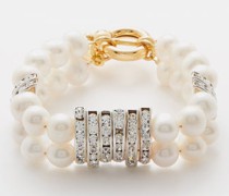 Pearl, Crystal & Gold-plated Bracelet