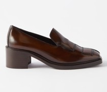 Guera 45 Woven-leather Loafers