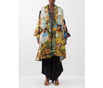 Patchwork Wool And Silk Tapestry Coat