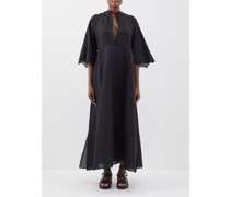 Rachel Scalloped Cotton-blend Kaftan Dress