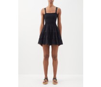 Stelle Shirred Cotton-blend Voile Mini Dress