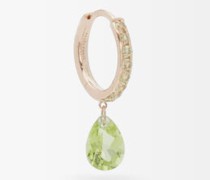 Topaz & 18kt Rose-gold Single Hoop Earring