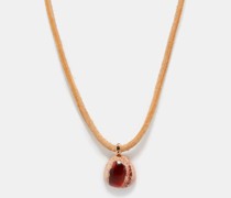 Fire Opal & 18kt Rose-gold Necklace