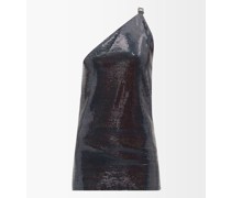 Vika Buckled Sequinned-jersey Top