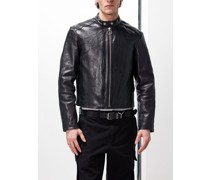Laffete Textured Leather Jacket