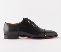 Cloocloo Spike-embellished Leather Derby Shoes