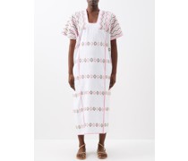 No.529 Embroidered Cotton Kaftan Dress