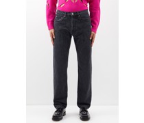 Corded Braid Straight-leg Jeans