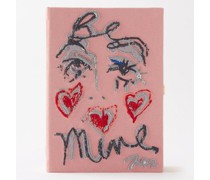 Rebecca Russo Embroidered Book Clutch Bag