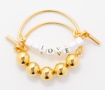 Love Beaded Gold-plated Bracelets