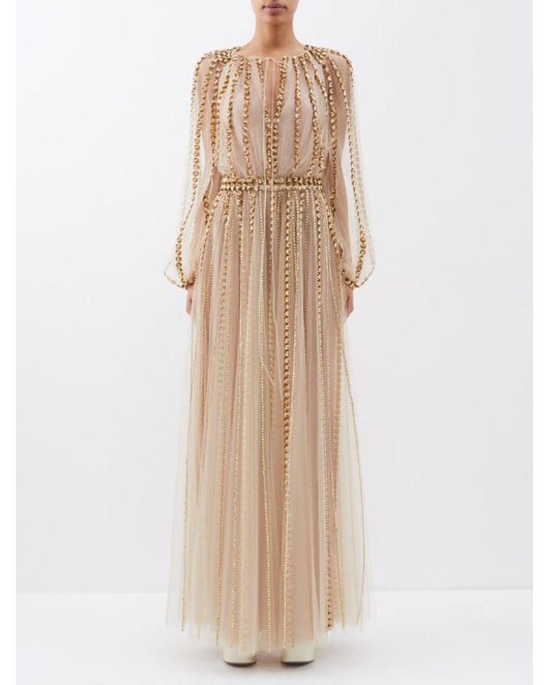 Valentino Garavani Damen Pearl And Sequin-embellished Tulle Gown