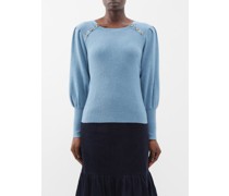 The Eva Blouson-sleeve Rib-knit Sweater