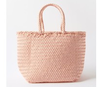 Grace Small Woven-leather Basket Bag