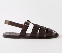 Quincy Woven-leather Sandals