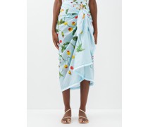 Lavanda Floral-print Cotton-blend Sarong