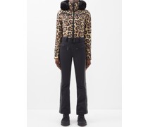 Lynx Faux-fur Hood Softshell Ski Suit