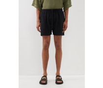 Balam Ku Drawstring Cotton Shorts