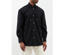 Patch-pocket Cotton-twill Shirt
