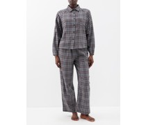 Plaid Organic-cotton Flannel Pyjamas
