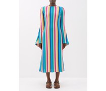 Costiera Striped Cotton-blend Midi Dress