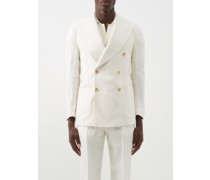 Stefano Double-breasted Linen Suit Jacket