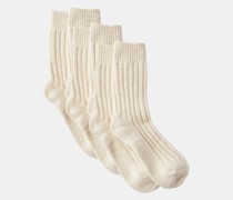 The Woven Pack Of Three Organic Cotton-blend Socks