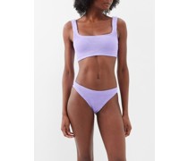 Xandra Crinkled-knit Bikini