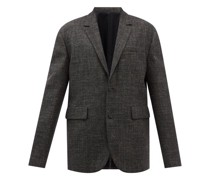 Drop-shoulder Wool-blend Twill Suit Jacket