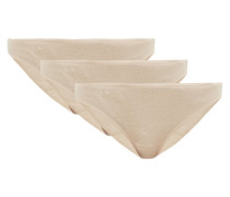 Pack Of Three Organic-cotton Thong