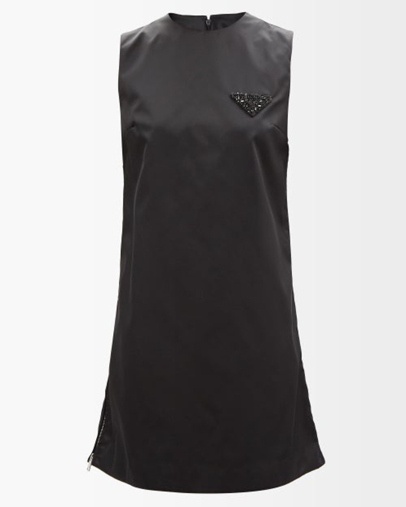 Prada Damen Sequinned-triangle Re-nylon Dress