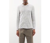 Collared Washed-linen Cardigan