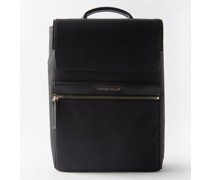 Ki Leather And Canvas Backpack