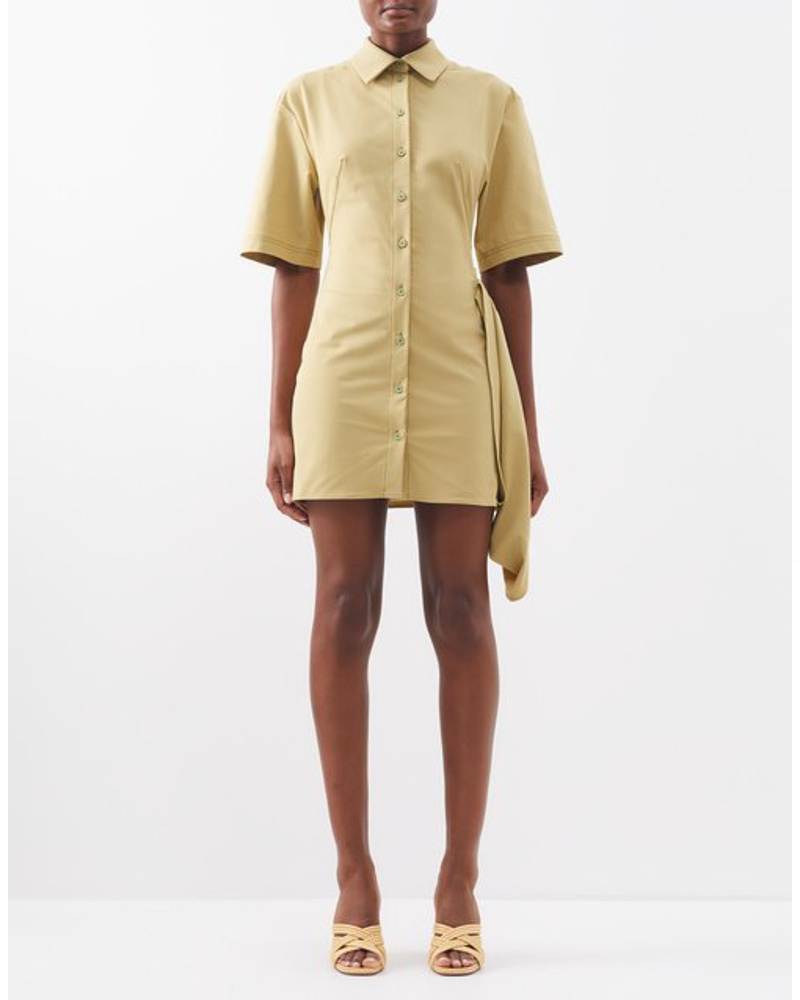 Jacquemus Damen Camisa Cutout Twill Shirt Dress