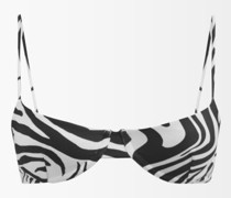 Ligia Underwired Zebra-print Bikini Top