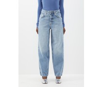 Jean fuselé taille haute en coton biologique Taper