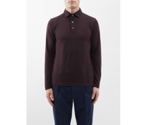 Merino-wool Long-sleeved Polo Shirt