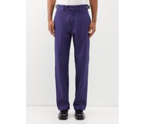 Jacquard Cotton-drill Trousers