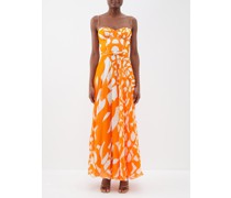 Capri Printed Silk-chiffon Maxi Dress