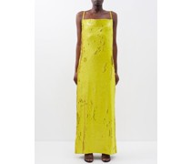 Square-neck Sequinned Maxi Dress