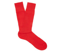 Danvers Ribbed-knit Socks