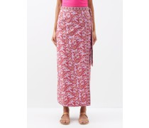 Kiki Nazar Printed-cotton Maxi Skirt